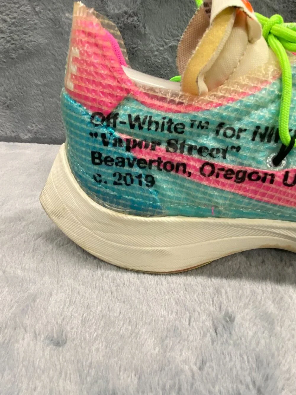 Nike Off-White Vapor Street Polarized Blue‎ Women’s Size 10 CD8178-400 Blue Pink